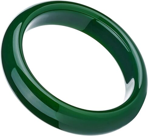 Jade Bangle Bracelet for Women, Good Luck Gifts with Jewelry Box, OUT in Saudi Arabia
