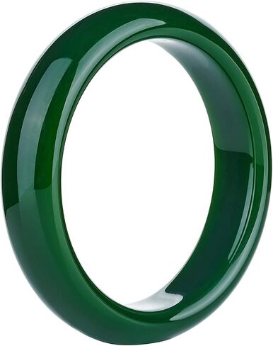 Jade Bangle Bracelet for Women, Good Luck Gifts with Jewelry Box, OUT in Saudi Arabia