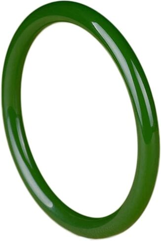 Jade Bangle Bracelet for Women, Good Luck Gifts with Jewelry Box, OUT in Saudi Arabia