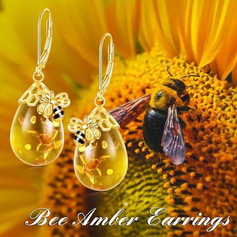 Tiger Rider Bee 925 Sterling Silver French Clasp أقراط العنبر/الكريستال/السترين/القمر هدية مجوهرات قلادة للنساء in Kuwait