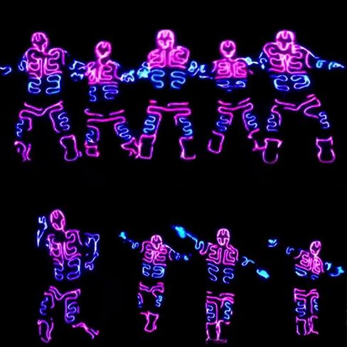 Led light up suit Dance Costume Robot Suit, Halloweenglow sticks luminous performance light up glow stick costume in Kuwait