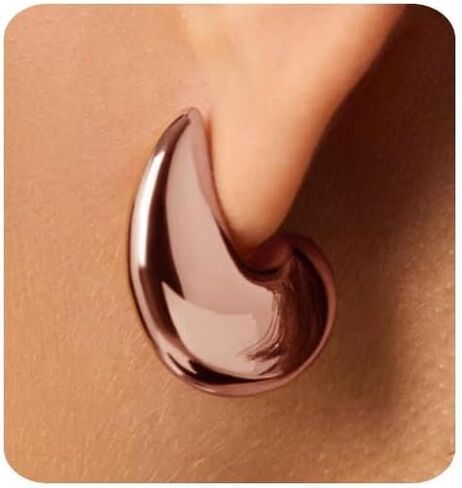 أقراط ذهبية للنساء العصرية 14K من الذهب مطلي بالذهن مكتنزة أقراط لذيذ البسيط البسيط أقراط الأركان الأزرار Hypoallergenic. in Kuwait