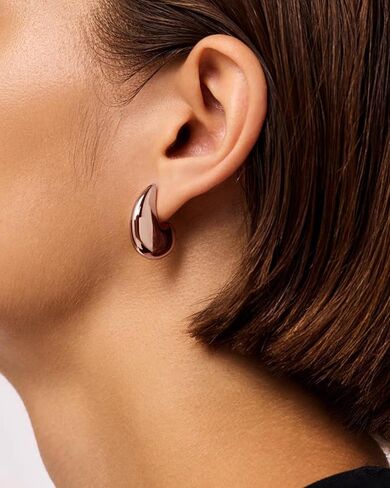 أقراط ذهبية للنساء العصرية 14K من الذهب مطلي بالذهن مكتنزة أقراط لذيذ البسيط البسيط أقراط الأركان الأزرار Hypoallergenic. in Kuwait