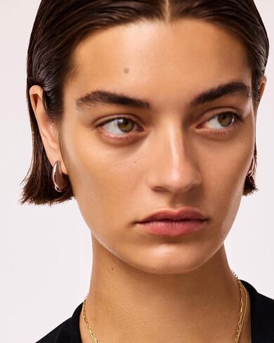 أقراط ذهبية للنساء العصرية 14K من الذهب مطلي بالذهن مكتنزة أقراط لذيذ البسيط البسيط أقراط الأركان الأزرار Hypoallergenic. in Kuwait