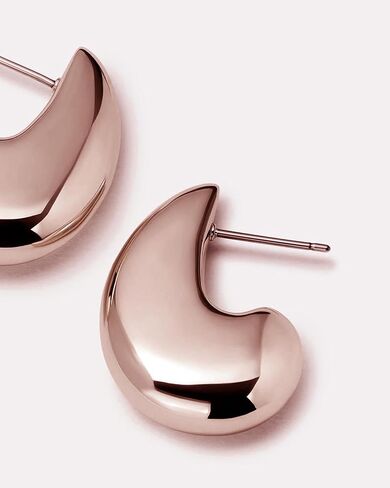 أقراط ذهبية للنساء العصرية 14K من الذهب مطلي بالذهن مكتنزة أقراط لذيذ البسيط البسيط أقراط الأركان الأزرار Hypoallergenic. in Kuwait