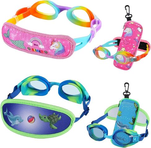 Kids Swim Goggles Age 2-6, Toddler Goggles No Hair Pull,Child Goggles Padded HeadBand in Kuwait