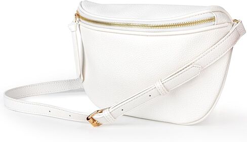 Viva Terry Saddle Crossbody Bags for Women, PU Leather Saddle Satchel Bag Fanny Pack and Cross Body Purse(White) in Kuwait