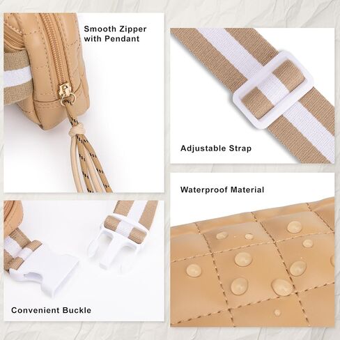 أكياس Viva Terry Saddle Crossbody للنساء ، Pu Leather Saddle Satchel Bag Pack و Cross Body Pres (White) in Kuwait