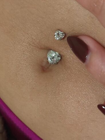 QWALIT Belly Button Ring Silver Gold Belly Rings Surgical Stainless Steel Belly Button Rings for Women Belly Button Piercing Jewelry Hypoallergenic Dangle Belly Button Ring Clicker Belly Ring Dangling in Saudi Arabia