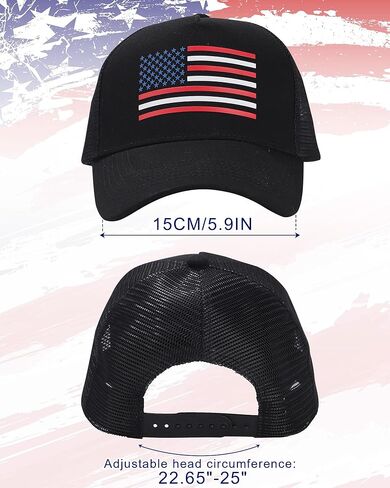Awaytr American Flag Trucker Hat للرجال نساء قابلة للتعديل Snapback Mesh Baseball Cap Design Nation in Saudi Arabia