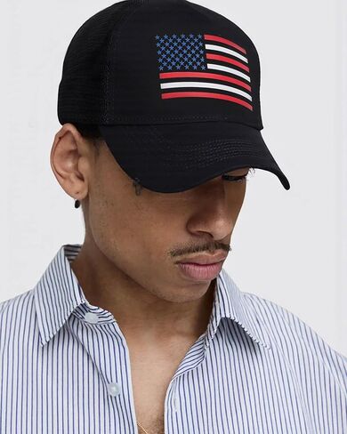 Awaytr American Flag Trucker Hat للرجال نساء قابلة للتعديل Snapback Mesh Baseball Cap Design Nation in Saudi Arabia