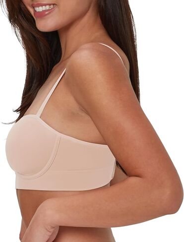 Maidenform Women's M Balconette Bralette ، حمالة صدرية لاسلكية ناعمة ، وأشرطة قابلة للتحويل 8 اتجاهات in Kuwait