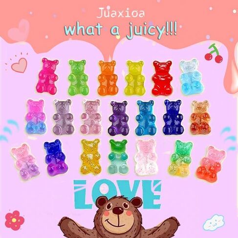 Cute Gummy Bear Shoe Charms for Clog Pins Colorful Shoe Decoration for Girls Woman Gift Favors in Saudi Arabia