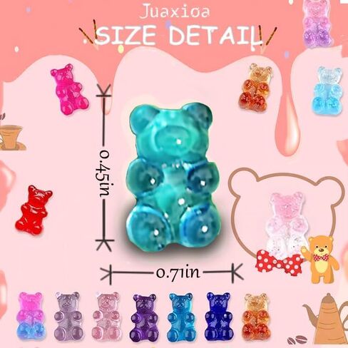 Cute Gummy Bear Shoe Charms for Clog Pins Colorful Shoe Decoration for Girls Woman Gift Favors in Saudi Arabia