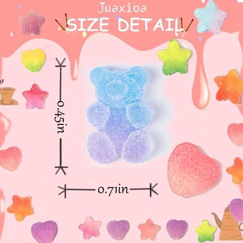 Cute Gummy Bear Shoe Charms for Clog Pins Colorful Shoe Decoration for Girls Woman Gift Favors in Saudi Arabia