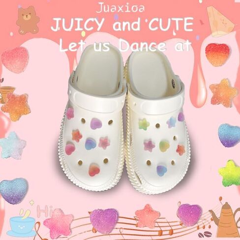 Cute Gummy Bear Shoe Charms for Clog Pins Colorful Shoe Decoration for Girls Woman Gift Favors in Saudi Arabia
