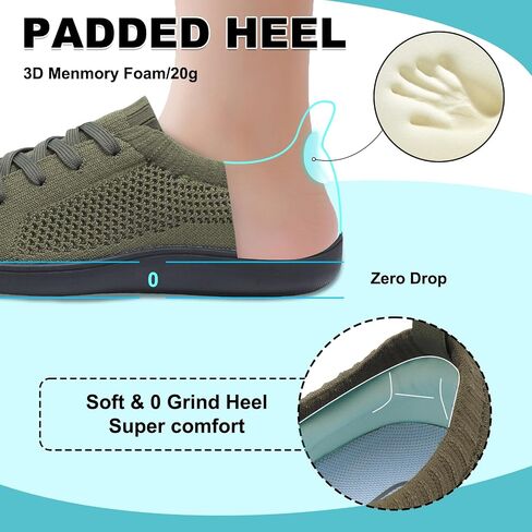 JOINFREE Mens Wide Toe Barefoot Shoes Minimalist Walking Shoes Zero Drop Mesh Workout Sneakers Breathable Casual Running Shoes in Kuwait