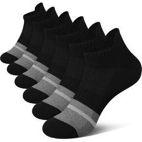 Gonii Women's Ultra-Thin Lightweight No-Show Ankle Socks - Seamless Toe Design, Non-Slip Arch Band (6 Pairs) for Running
