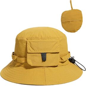 Waterproof Bucket Hat for Children Women Rain Bonnet Hat Quick Dry Fashionable Summer Beach Sun Hat Foldable Fisherman Cap