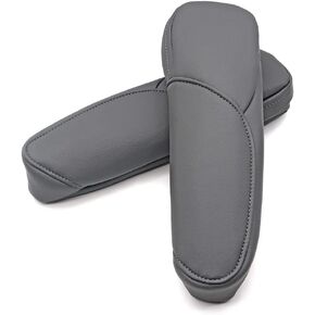 SecosAutoparts Front Seat Armrest Replacement Leather Cover Dark Gray Compatible with Honda CR-V CRV 2007 2008 2009