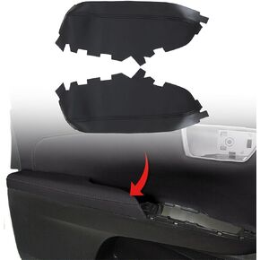 NLQR 2Pcs Front Door Panels Armrest Cover Leather Black Compatible with Toyota Avalon 2013 2014 2015 2016 2017 2018