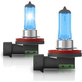 H7 Halogen Headlight Bulbs, Standard High Beam or Low Beam or Fog Light Bulb, DC 12V 55W 5000K White Headlight Bulbs, Pack of 2