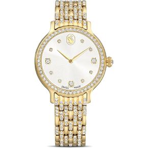 Watch Swarovski Imber ، سويسري مصنوع ، سوار معدني ، لون ذهبي ، إنهاء ذهبي