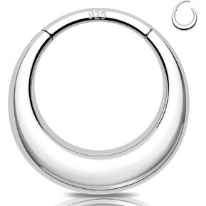 melighting 16g حلقة الحاجز الفضة الفضية 925 غضروف حاجز المجوهرات الحاجز 8 ملم قرط الحاجز الحاجز المجوهرات الحلزونية