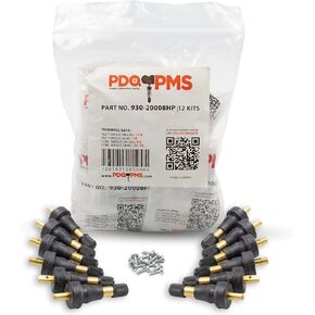 Wheel Accessories Parts PDQ Brand TPMS 12 PC OEM Sensor Service Kit Rubber Valve Stems Compatible with Schrader 20008 Fits GM 2006+ Ford 2009+ Subaru 2004+ Chrysler 2005+ Dodge 2005+ Jeep 2005+