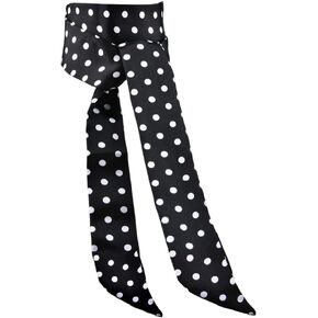 Black And White Scarf Leopard Print Neck Scarf Long Skinny Headscarf Checkered Polka Dot Handbag Scarves for Women