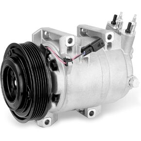 Air Conditioner AC Compressor Compatible with Nissan Rogue 2008-2013, Rogue Select 2014-2015, L4 2.5L, w/One Plug, Replacement for AC System