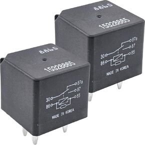 2-Pack 15328865 Relay - 40A 12VDC 5-Pin SPDT Automotive Relay - Compatible with Select Ford Vehicles - Fixes Fuel Pump & Ignition System Failures