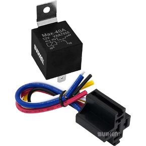 Vixen Air 5-PIN Relay 40A/12V with Pre-Wired Plug/Socket for Horns/Compressors/Alarms/Fog Light VXA7549 VXA