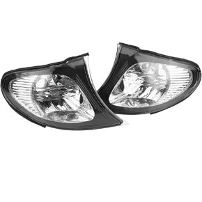 Estink Corner Light Lens,Pair of Turn Light Cover Clear Lens Crystal Clear Lens for E46 3-Series 4DR 2002-2005