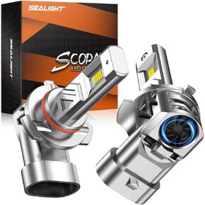SEALIGHT 𝐇𝟕 𝐋𝐢𝐠𝐡𝐭 Bulb, 32,000LM Super Brighter, 1:1 Real Size, 6500K Cool White Fog Light Bulbs for Car Powersports ATV/UTV, Pack of 2