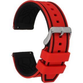 HARFINGTON Silicone Watch Bands Width Soft Quick Release Rubber Watch Bands for Men Women