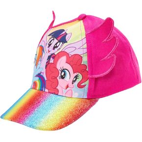 Hasbro Little Girls My Little Pony Cotton Baseball Cap ، Rainbow Dash ، الأذنين الأبعاد ، سن 2-7 ، سن 2-4 ، وردي صغير