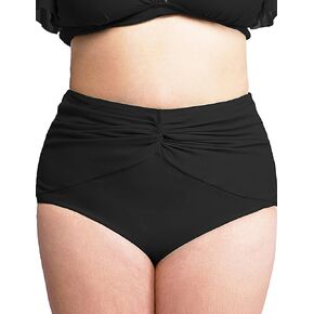 Women Plus Size High Waisted Bikini Bottom Full Coverage Swim Short Ruched Tummy Control Swim Bottoms Only 2025