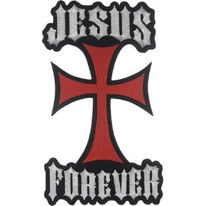 Hot Leathers Jesus Forever Patch (6" Width x 11" Height)