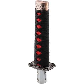 Katana Shift Knob Samurai Sword Gear Shifter with 4 Adapters Universal Fit Compatible with Manual Cars Most Automatic Cars with 4 Adapters Black+Red