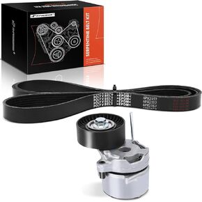 A-Premium Engine Serpentine Belt Drive Kit Compatible with Subaru Impreza 2012-2014, XV Crosstrek 2013-2014 - 2.0L