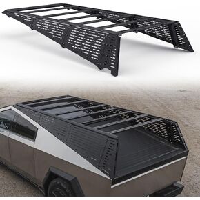 رفوف شحن Terratreck لإكسسوارات السقف متوافقة مع Tesla Cybertruck 2024-2025 ، فائق-متين ، من الألومنيوم الشاق ، رف سقف مخصص ، ومجموعة رف السرير ، مثالية للمغامرات على الطرق الوعرة