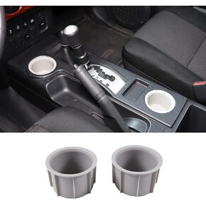 Fit for Toyota FJ Cruiser 2007-2021 Gear Shift Console Cup Holder Sub Assembly, Cup Holder Inserts Replacement Storage Cup Holder, 2PCS (Black)