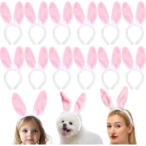 Easter Bunny Ears Headband Accessories Headbands for Women, Bulk White Pink Bunny Costume Adult in Saudi Arabia