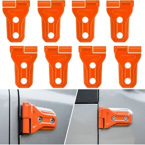 Bonbo Red Door Hinge Cover Trim Exterior Accessories 8PCS for Jeep Wrangler JL JLU Sports Sahara Freedom Rubicon Unlimited Gladiator JT 2/4-Door 2018-2024