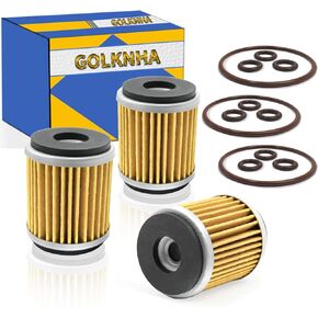 Oil Filter Kit Compatible with Yamaha YFZ450 YFZ450R YFZ450RSE OEM# 5D3-13440-09-00 93210-47675-00 93210-07135-00 5D3-13440-02-00 (Pack of 3)