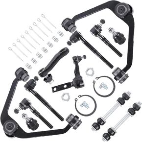 12 Pcs Front Suspension Upper Control Arm with Ball Joint Tie Rod Sway Bar Link Compatible for 1997-2003 Ford F150 F250 Compatible for 1998-2002 Lincoln Navigator Idler Pitman Arm