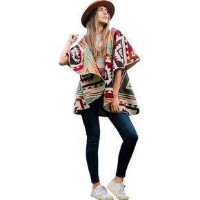 Ponchos for Women - مزيج من الصوف الألباكا ، شالات أنيقة للنساء ، سترة المعطف الخفيفة والثانية والدفء ، رعاية سهلة