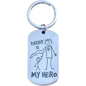 Comelodiant Dad Keychain Father's day Gifts from Daughter Son-Dad Birthday Keyring for Xmas Father's Memorial Day Gift Ideas