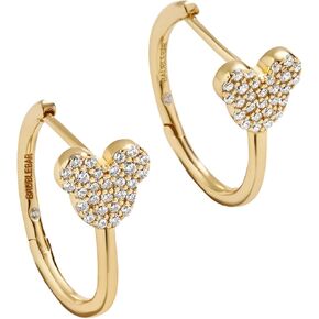 Disney's Minnie Mouse 18K Gold-Plated Sterling Silver Huggie Earrings